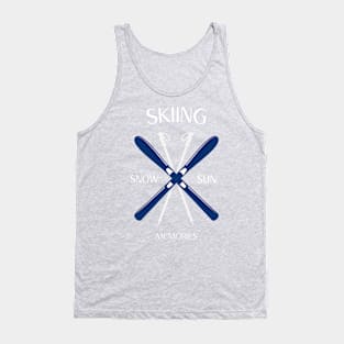 Skiing Snow Sun Memories Tank Top